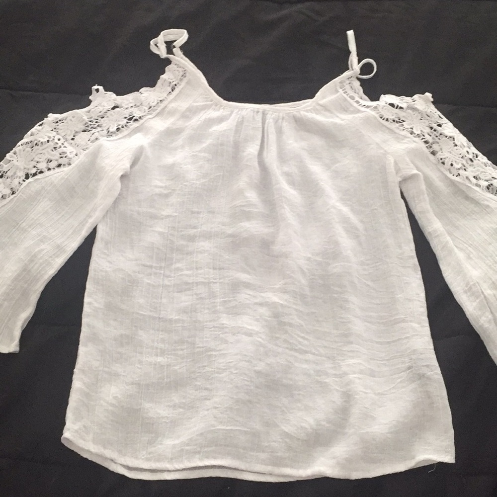 A off the shoulder shirt